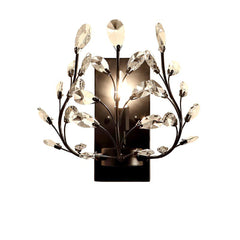 Aeyee Modern Crystal Wall Sconce, Elegant Wall Light, 1 Light Wall Mount Lamp for Entrance, Bedroom, Hallway