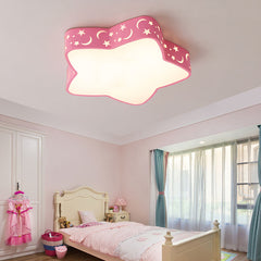 Aeyee Star Flush Mount Ceiling Light, Dimmable Children's Bedroom Ceiling Light Fixture, 15.7'' Cartoon LED Ceiling Lamp