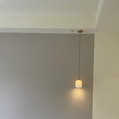 Aeyee Ceramic Pendant Light, Modern Hanging Lamp for Kitchen Island,Dinning Room,Bedroom White Finish