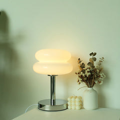 Aeyee Contemporary Glass Table Lamp, Cute Bedside Lamp, Girl's Elegant Night Light for Bedroom Nightstand