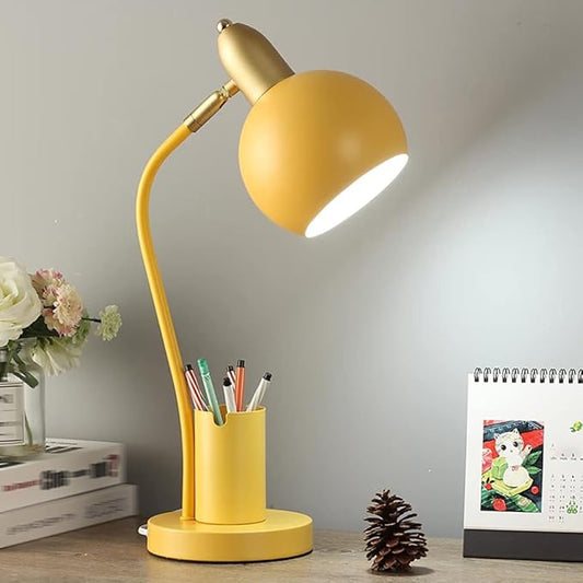 Aeyee Colorful Reading Light, Small Table Lamp with Pen Holder, Adjustable Desk Lamp for Bedroom Dorm Room Nightstand