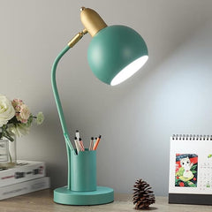 Aeyee Colorful Reading Light, Small Table Lamp with Pen Holder, Adjustable Desk Lamp for Bedroom Dorm Room Nightstand