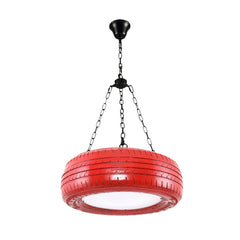 Aeyee Tire Shape Pendant Light Fixture, Vintage Hanging Light, Unique Round Ceiling Pendant Light