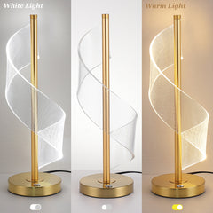 Aeyee LED Table Lamp, Gold Bedside Lamp, Touch Lamp, Dimmable Night Light for Bedroom Reading Nightstand