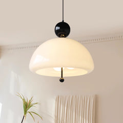 Aeyee Glass Pendant Light Fixture, Cute Dome Hanging Light, Modern Ceiling Pendant Light for Bedroom Kitchen