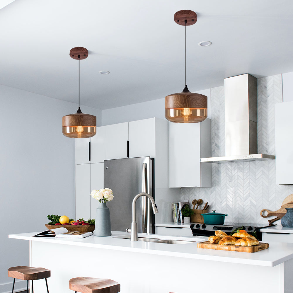 Gold Pendant Lights Kitchen Island Pendant Glass Shade Light