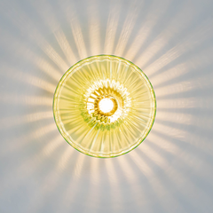 Aeyee Mid Century Glass Ceiling Light Fixtures, 11.8 inch Hallway Ceiling lamp, Modern and Antique Round Semi Flush Mount Ceiling Light for Hallway Laundry Room Corridor Green Finish
