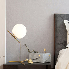 Aeyee Modern Bedside Lamp, Cute Night Light with Globe Shade, Mid Century Glass Ball Table Lamp for Bedroom Nightstand