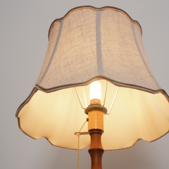 Aeyee Rustic Solid Wood Floor Lamp Boho Style Standing Lamp Natural Real Wood Reading Light Farmhouse Corner Lamp for Living Room Bedroom Office