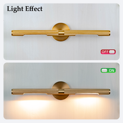 Aeyee Mid-Century Brass Picture Light Hardwired Art Light Rotatable Wall Sconce Elegant Gallery Bathroom Picture Light Art Deco Wall Lightfor Prints and Paintings, Bulbs Included