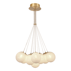 Aeyee Modern Bubble Chandelier Elegant Glass Globe Pendant Light Adjustable Mid Century Glass Cluster Hanging Light for Bedroom Dining Room Living Room