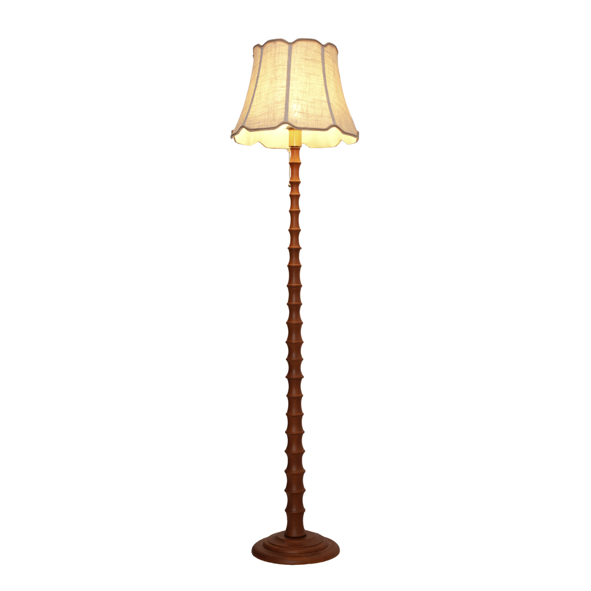 Aeyee Rustic Solid Wood Floor Lamp Boho Style Standing Lamp Natural Real Wood Reading Light Farmhouse Corner Lamp for Living Room Bedroom Office