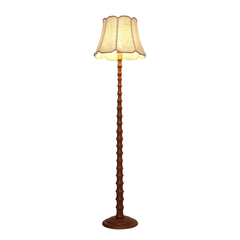 Aeyee Rustic Solid Wood Floor Lamp Boho Style Standing Lamp Natural Real Wood Reading Light Farmhouse Corner Lamp for Living Room Bedroom Office