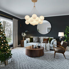 Aeyee Modern Bubble Chandelier Elegant Glass Globe Pendant Light Adjustable Mid Century Glass Cluster Hanging Light for Bedroom Dining Room Living Room
