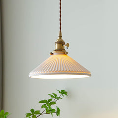 Aeyee Ceramic Pendant Light Fixture, Cute Hanging Light, Adjustable Pendant Lighting for Kitchen Island Bedroom in White