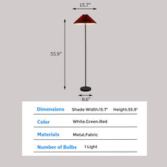 Aeyee Contemporary Floor Lamp Bedside Floor Lamps for Reading,Minimalists 1 Light Standing Lamp with Fabric Shade