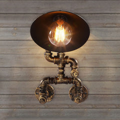 Aeyee Water Pipe Wall Sconce, Industrial Wall Light, Fun Wall Mount Lamp for Bedroom, Stairway, Corridor in Rust