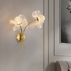 Aeyee Flower Wall Sconce, LED Elegant Wall Light, Dimmable Wall Mount Lamp for Mirror, Bedroom, Hallway