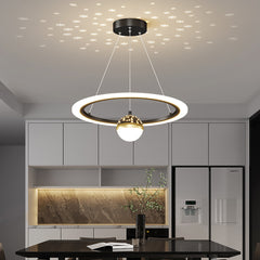 Aeyee Modern Tier LED Chandelier, Unique Starry Pendant Light Fixture, Dimmable Tier Hanging Lamp