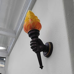 Aeyee Flame Shaped Wall Sconce, Vintage Glass Wall Mounted Lamp, Industrial Wall Light Stairway Sconce Lamp in Coffee