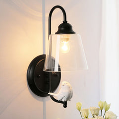 Aeyee Bird Wall Sconce, Classy Wall Mount Light with Glass Shade, Cute Wall Lamp for Living Room, Bedroom