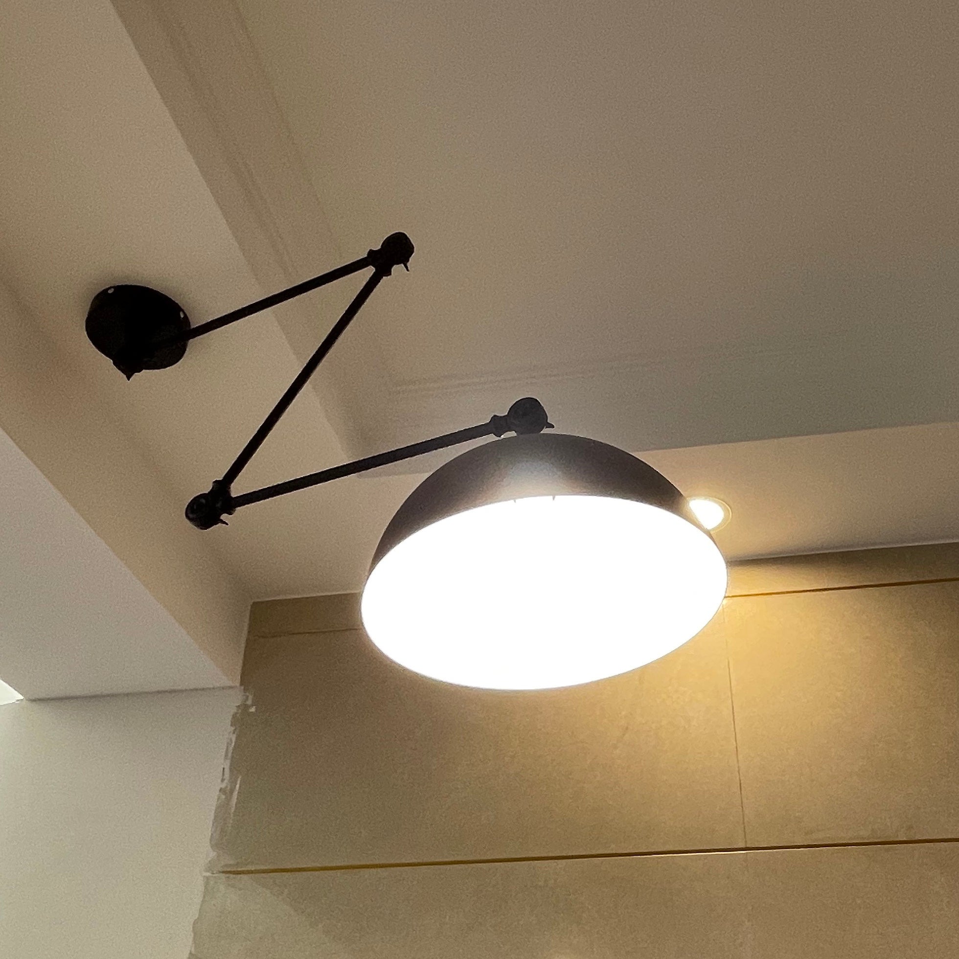 Struct Arm Light Aeyee Long Swing Arm Pendant Lighting, Modern Dome Hanging Light, 1 Li ...