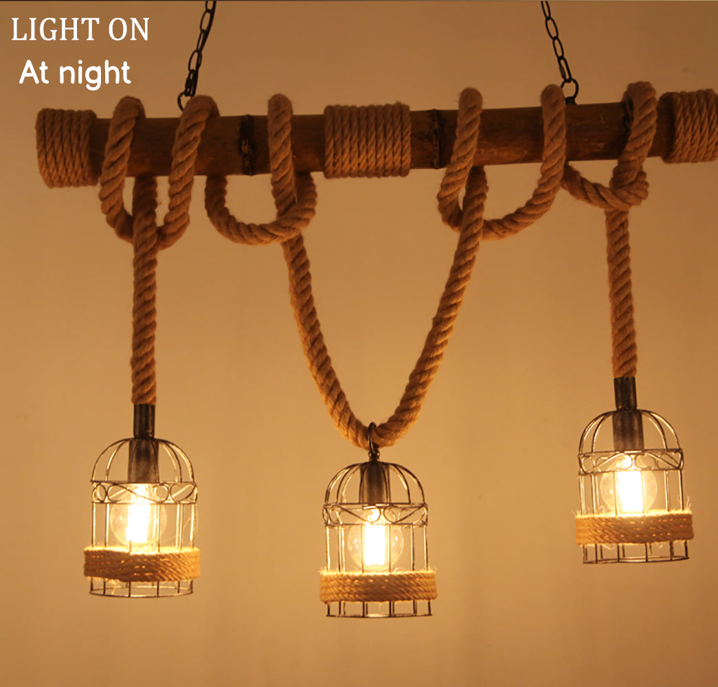 Vertical-Vintage Metal Cage Hanging Light - Retro Iron Pendant Lamp | heparts Vertical-Vintage Metal Cage Hanging Light - Retro Iron Pendant Lamp | heparts