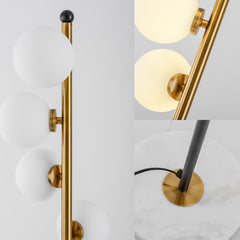 Aeyee Modern Globes Floor Lamp 6 Lights Vertical Floor Lamp, Mid Century Standing Light, Elegant Floor Lamps for Living Room