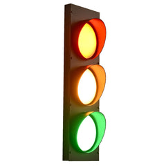 Aeyee Industrial Traffic Light Vintage Stop Light with Remote, 18.5" Fun Wall Lamp for Kids Bedroom, Office, Bar