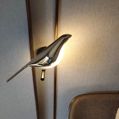 Aeyee Bird Wall Sconce, Fun Wall Light with Acrylic Shade, LED Birds Wall Lamp, Art Deco Wall Mount Lamp for Bedroom, Stairway, Corridor