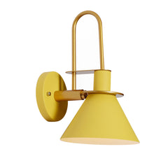 Aeyee Cone Shade Wall Sconce, Modern Swing Arm Wall Mounted Lamp, Clean Wall Light Stairway Sconce Lamp