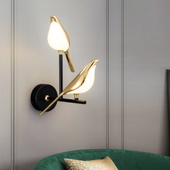 Aeyee Bird Wall Sconce, Fun Wall Light with Acrylic Shade, LED Birds Wall Lamp, Art Deco Wall Mount Lamp for Bedroom, Stairway, Corridor