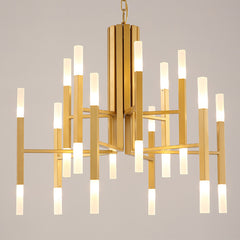 Modern Acrylic Tubes Island Chandelier - Aeyee Classy Pendant Light Fixture, Hanging Lighting for Dining Room Bedroom