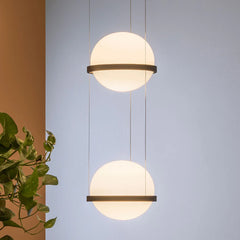 Globe Pendant Light Fixture - Aeyee Glass Chandelier, Modern Hanging Light for Living Room, Hall, Bedroom