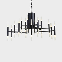 Modern Acrylic Tubes Island Chandelier - Aeyee Classy Pendant Light Fixture, Hanging Lighting for Dining Room Bedroom