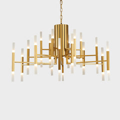 Modern Acrylic Tubes Island Chandelier - Aeyee Classy Pendant Light Fixture, Hanging Lighting for Dining Room Bedroom