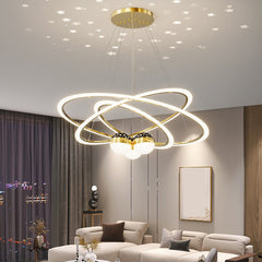 Aeyee Modern Tier LED Chandelier, Unique Starry Pendant Light Fixture, Dimmable Tier Hanging Lamp