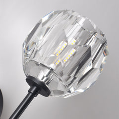 Aeyee Modern Crystal Wall Sconce, Small Elegant Wall Light, Diamond Shaped Wall Mount Lamp for Entrance, Bedroom, Hallway