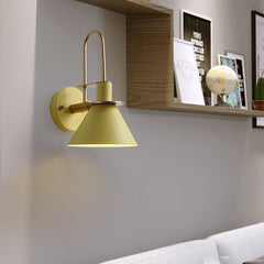 Aeyee Cone Shade Wall Sconce, Modern Swing Arm Wall Mounted Lamp, Clean Wall Light Stairway Sconce Lamp