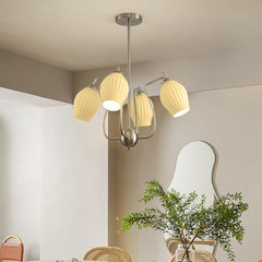 Elegant Flower Chandelier - Aeyee Classic Pendant Light Fixture with Ceramic Shade, Adjustable Height, Modern Hanging Lamp