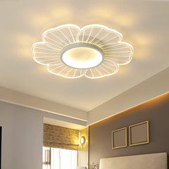 Modern Flower Shape Ceiling Lighting Fixtures - Aeyee Dimmable Acrylic Bright Lighting with Remote, LED Flush Mount Ceiling Light