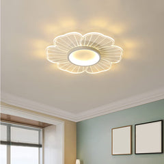 Modern Flower Shape Ceiling Lighting Fixtures - Aeyee Dimmable Acrylic Bright Lighting with Remote, LED Flush Mount Ceiling Light