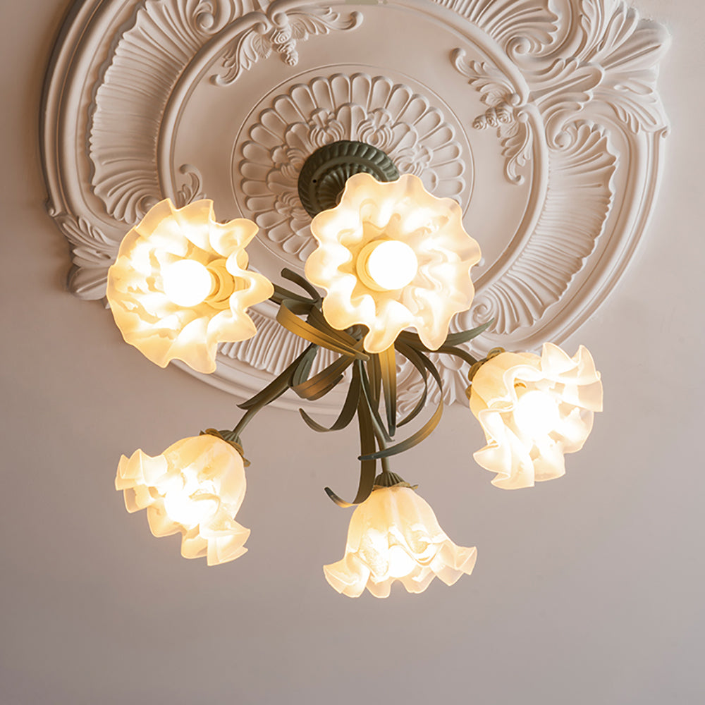 Flower ceiling on sale light fixture