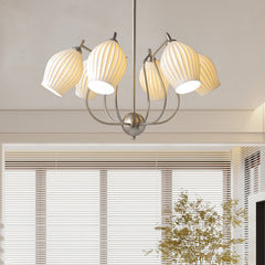 Elegant Flower Chandelier - Aeyee Classic Pendant Light Fixture with Ceramic Shade, Adjustable Height, Modern Hanging Lamp