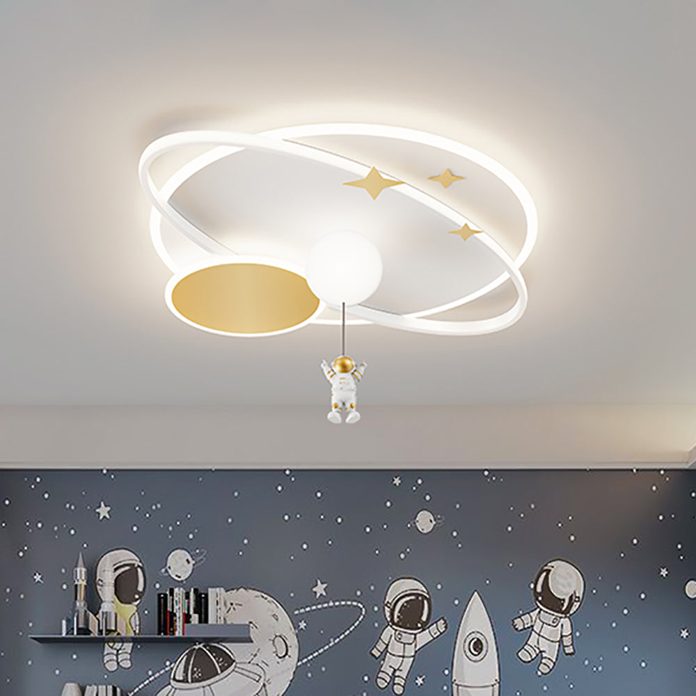 Astronaut Light - Aeyee Cartoon Flush Mount Ceiling Light, Kid's Bedro ...