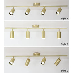 Aeyee Gold Track Lighting, Modern Spot Lights, Rotatable Light Heads, Ceiling Lights Fixtures