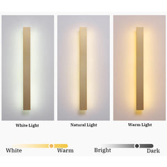 Modern LED Wall Sconce - Aeyee Bathroom Vanity Light Slim Gold Contemporary Light for Living Room, Bedroom, Hallways