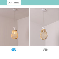 Bird Shaped Island Chandelier - Aeyee Bamboo Hanging Light with Adjustable Cord, Unique Pendant Light Fixture