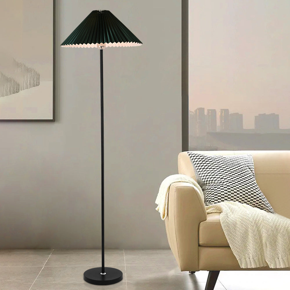 Aeyee Contemporary Floor Lamp Bedside Floor Lamps for Reading,Minimalists 1 Light Standing Lamp with Fabric Shade