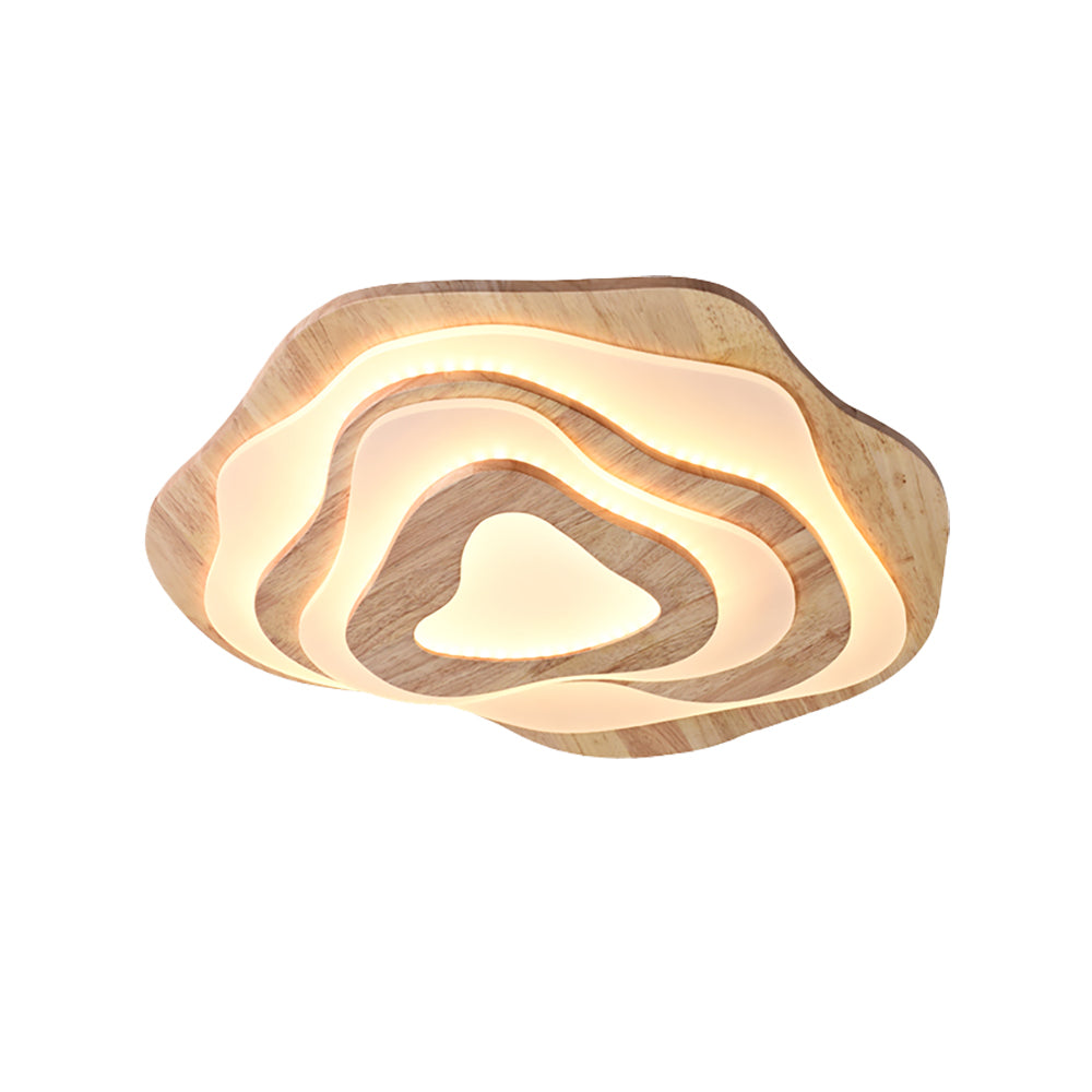 Modern LED Ceiling Light Fixture - Aeyee Dimmable Wood Bright Lighting ...